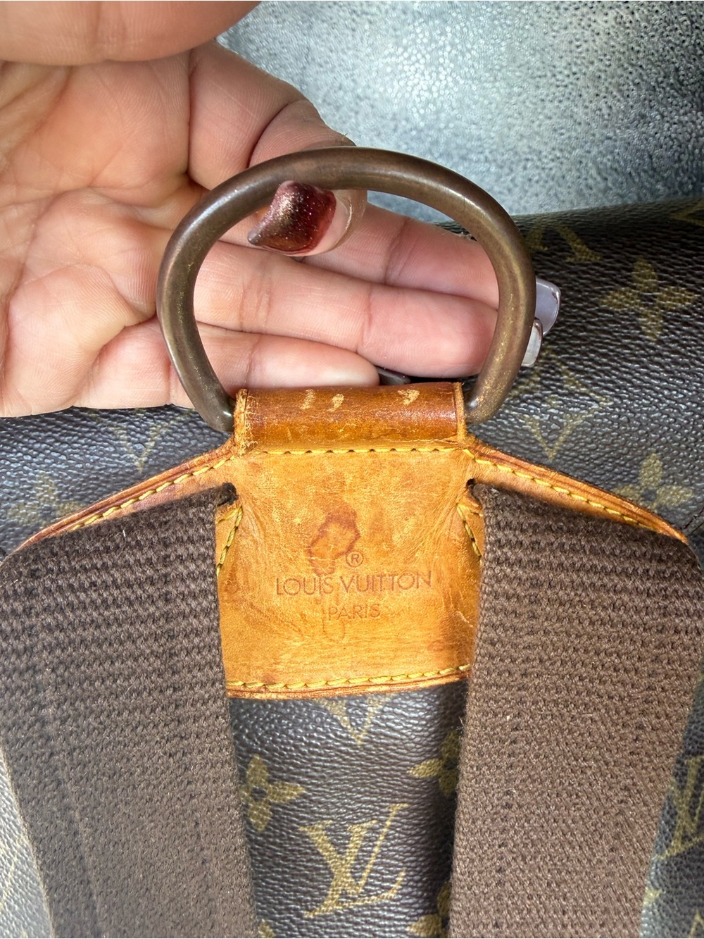 Louis Vuitton Monogram Canvas Backpack in Brown and Tan Leather GM - Picture 13 of 16